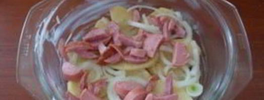 запеканка с колбаской и сыром. Шаг 5