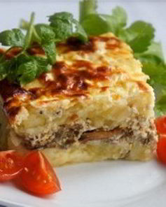 Запеканка с курицей и грибами