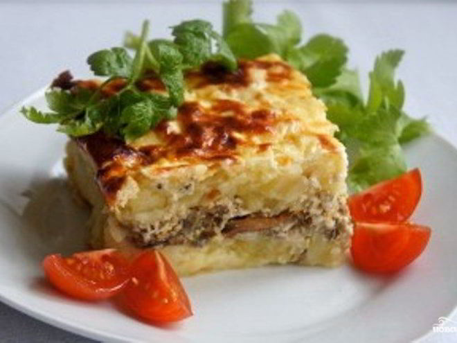 Рецепт запеканки с курицей и грибами
