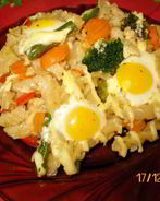 Запеканка с перепелиными яйцами