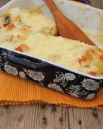 Запеканка с тыквой, грибами и сыром Джюгас