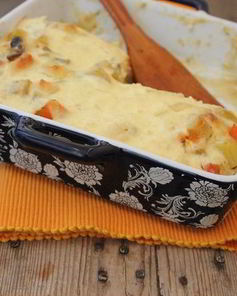 Запеканка с тыквой, грибами и сыром Джюгас