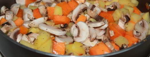 запеканка с тыквой, грибами и сыром джюгас. Шаг 2