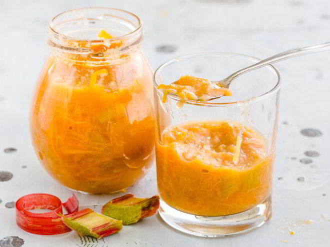 Рецепт джема из ревеня с апельсином