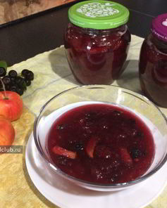 Джем из яблок с черноплодной рябиной в мультиварке