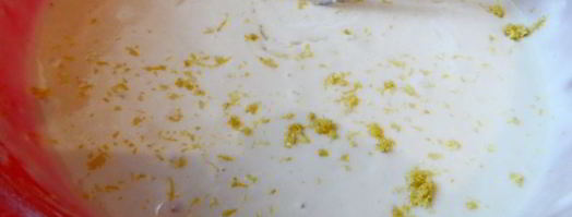 оладушки с лимонной цедрой, коньяком и черносмородиновым джемом. Шаг 2