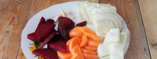 капуста на зиму со свеклой и морковью. Шаг 5