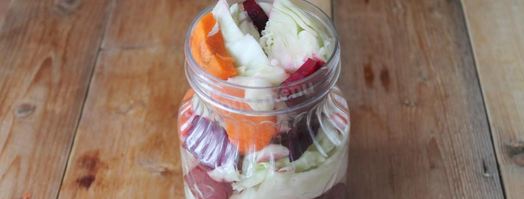 капуста на зиму со свеклой и морковью. Шаг 7