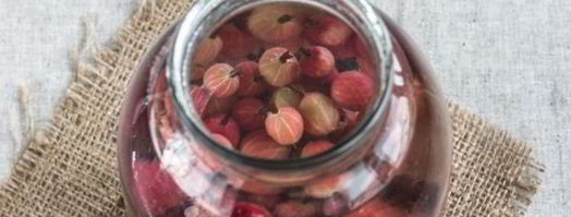 компот из красного и зеленого крыжовника на зиму. Шаг 7