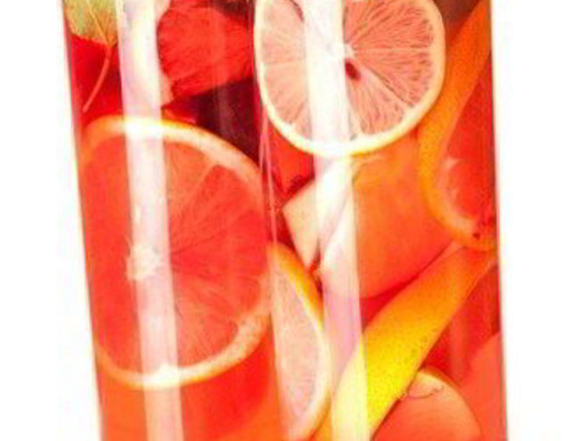 Рецепт компота из красных апельсинов, грейпфрутов и граната с белым вином и шерри