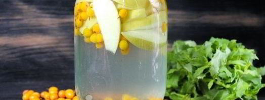 компот из облепихи и яблок на зиму. Шаг 10