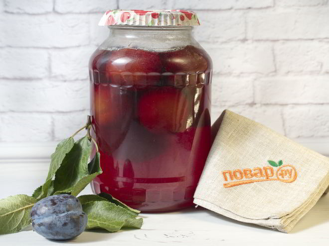 Рецепт сливового компота