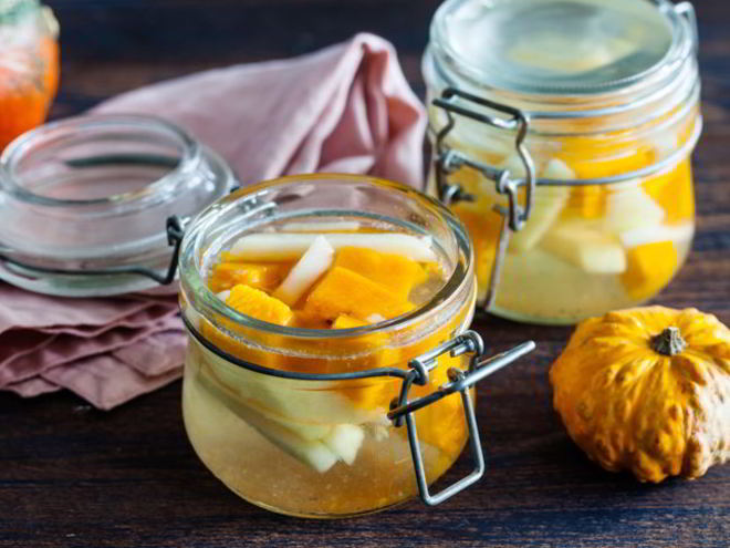 Рецепт тыквенно-яблочного компот с гуавой