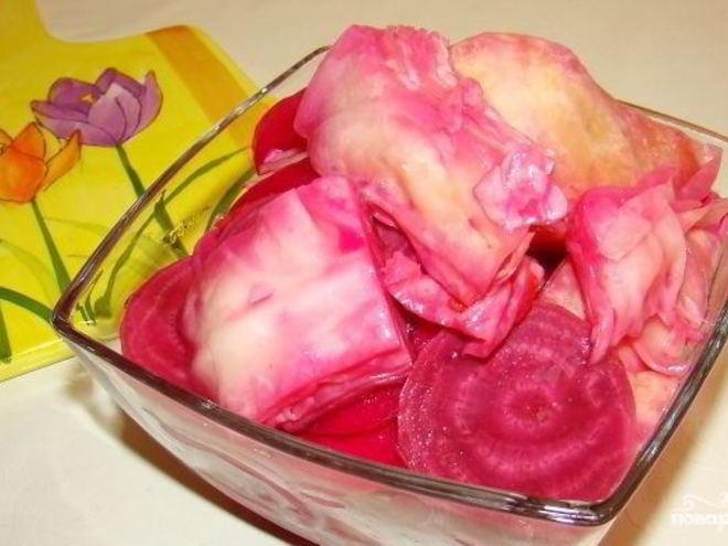 Рецепт капусты маринованной кусками