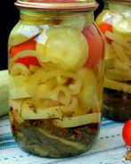 Маринованные кабачки с болгарским перцем