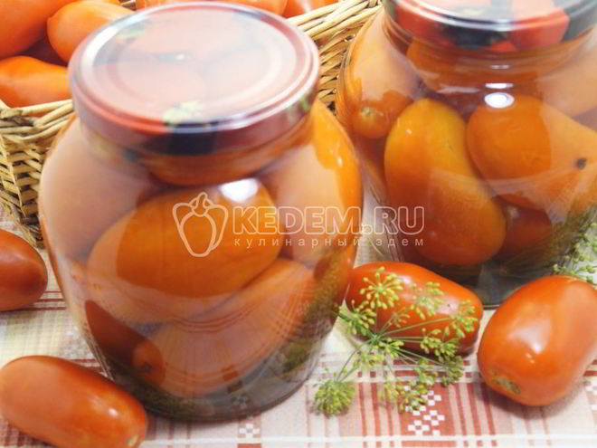 Рецепт сладких маринованных помидоров на зиму