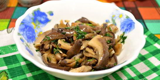 Вешенки жареные маринованные