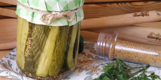 Огурчики с горчицей на зиму