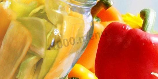 Перец с яблокамии на зиму