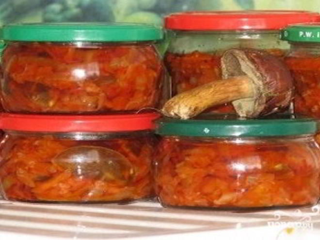 Рецепт салатов на зиму с грибами