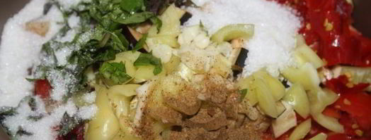 томат с болгарским перцем и баклажаном на зиму. Шаг 2