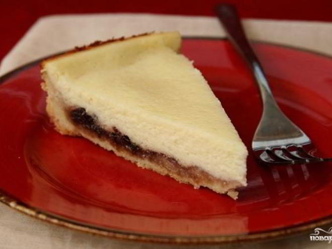 Рецепт чизкейка с вишневым вареньем