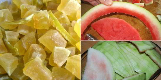 Цукаты из арбузных корок
