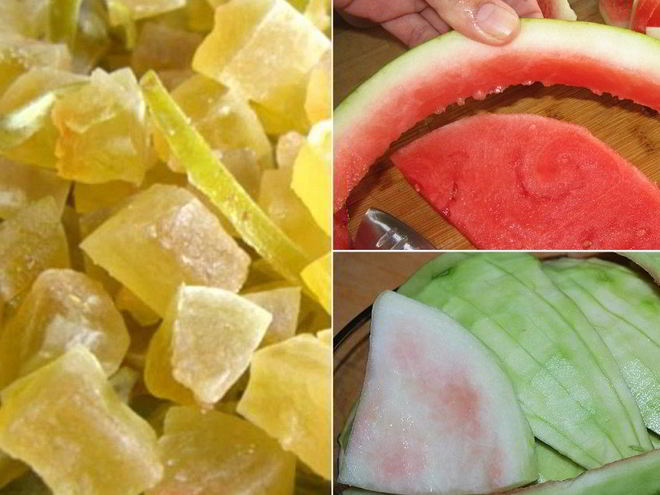 Рецепт цукатов из арбузных корок
