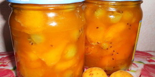 Варенье из абрикосов и крыжовника