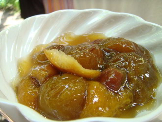 Рецепт варенья из белых слив и апельсина