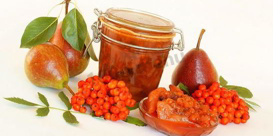 Варенье из рябины с грушами