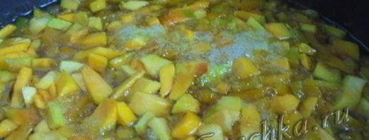 варенье на сковородке из тыквы. Шаг 3