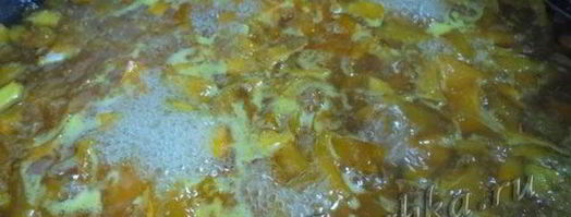 варенье на сковородке из тыквы. Шаг 5