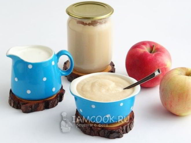 Рецепт яблочного пюре со сливками на зиму