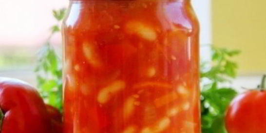 Закатка салатов с фасолью