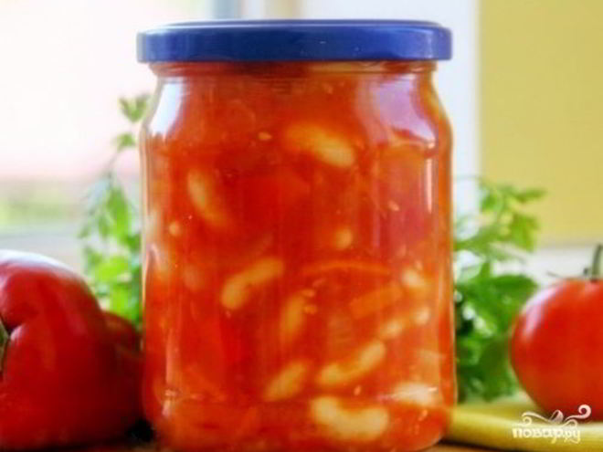 Рецепт закатки салатов с фасолью