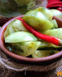 Зеленые помидоры на зиму