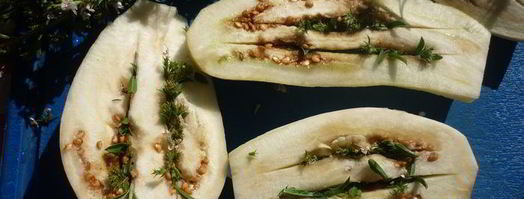 буйство цвета с печеными баклажанами. Шаг 2