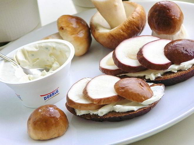 Рецепт бутерброда с белым грибом