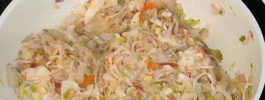 бутерброд с ветчиной, квашеной капустой, яблоками и сыром. Шаг 6