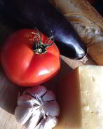 Бутерброды с баклажанами и помидорами