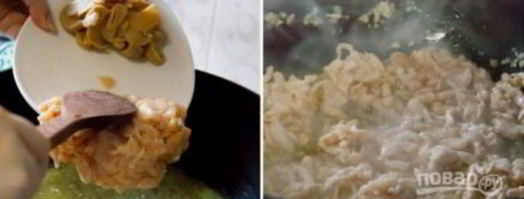 бутерброды с курицей и шампиньонами. Шаг 2