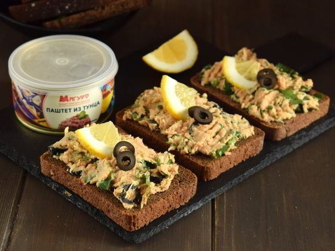 Рецепт бутербродов с паштетом из тунца