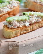 Бутерброды с печенью трески и яйцом