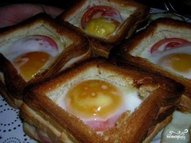 Рецепт бутербродов с яйцом и колбасой