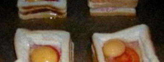 бутерброды с яйцом и колбасой. Шаг 4