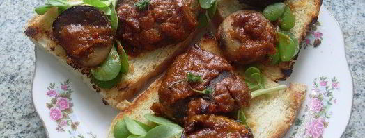 горячие бутерброды из домашнего хлеба с грибами. Шаг 7