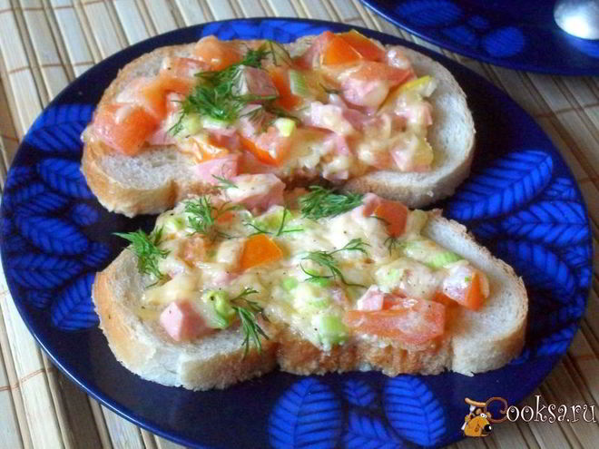 Рецепт горячих бутербродов мозаика
