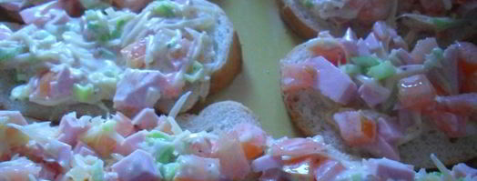 горячие бутерброды мозаика. Шаг 2