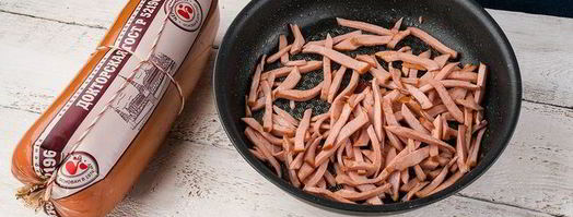 горячий бутерброд с колбасой и сметанным соусом. Шаг 4